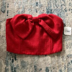 Altar'd State Red Bow Crop Top
